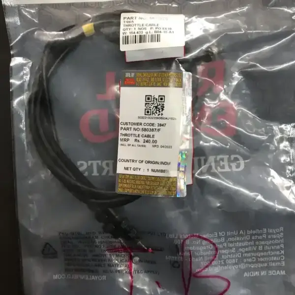580387/f  Thunderbird 350 Throttle Cable Royal Enfield - Image 2