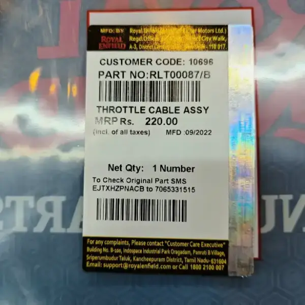 Throttle Cable/rlt00087/b Royal Enfield - Image 2