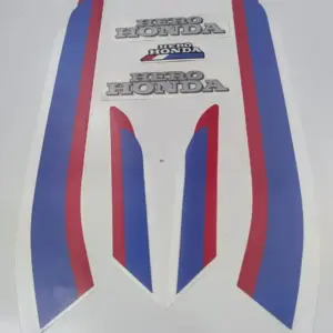 Sticker Kit- Hero Honda Splendor (tank Color- Black)