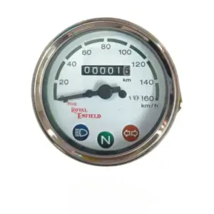 Analog Speedometer For Royal Enfield Bullet 350 | White Dial