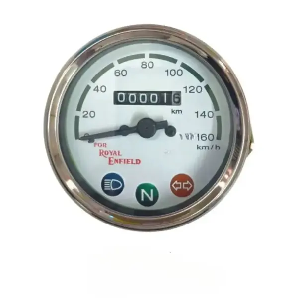 Analog Speedometer For Royal Enfield Bullet 350 | White Dial