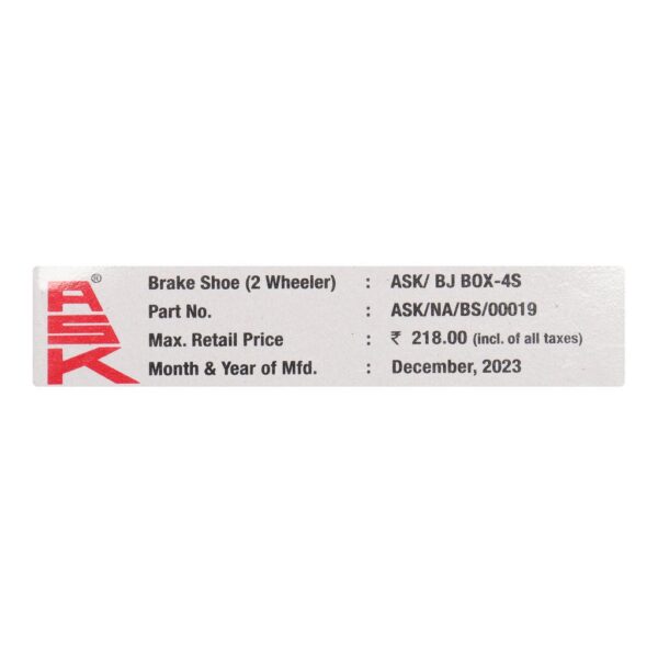 Ask Brake Shoe For Boxer 4s - Image 3
