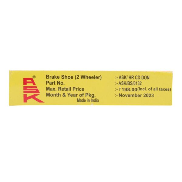 Ask Brake Shoe For Hero Cd Dawn (5 Units) - Image 3