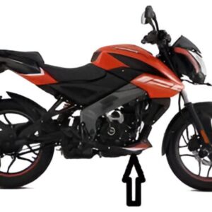 Belly Pan left Hand Satin Black Orange Dec For Bajaj Pulsar NS125