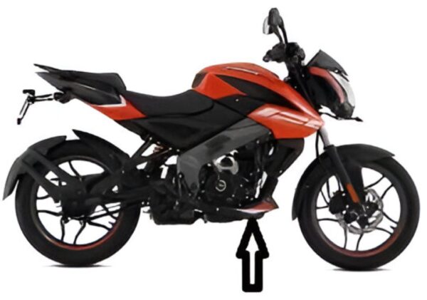 Belly Pan left Hand Satin Black Orange Dec For Bajaj Pulsar NS125