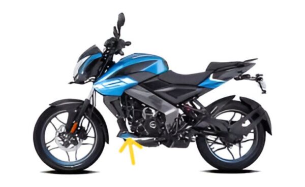 Belly Pan Left Side Satin Black Blue Dec For Bajaj Pulsar NS125