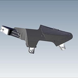 Cap Alu Right Mat Ray Silver For Hero Xoom