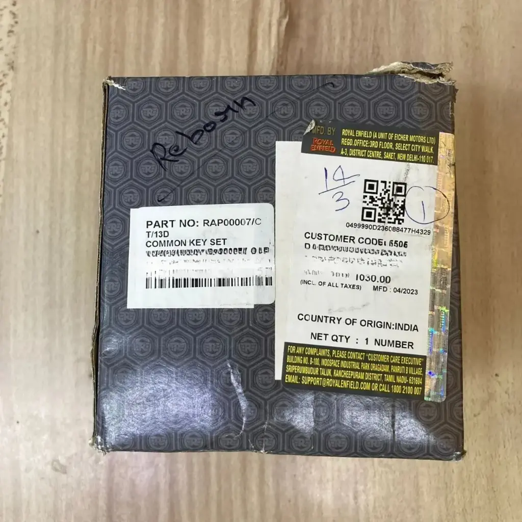 Rap00007/c Common Key Set Reborn Royal Enfield New Classic Reborn 350cc Royal Enfield New Classic Reborn 350cc