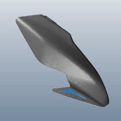 Cover Front Cowl Right Side Mat Axis Gray Metallic For Glamour | Hero
