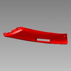 Cover Right Floor Side Matt Metallic Red For Pleasure+ | Hero