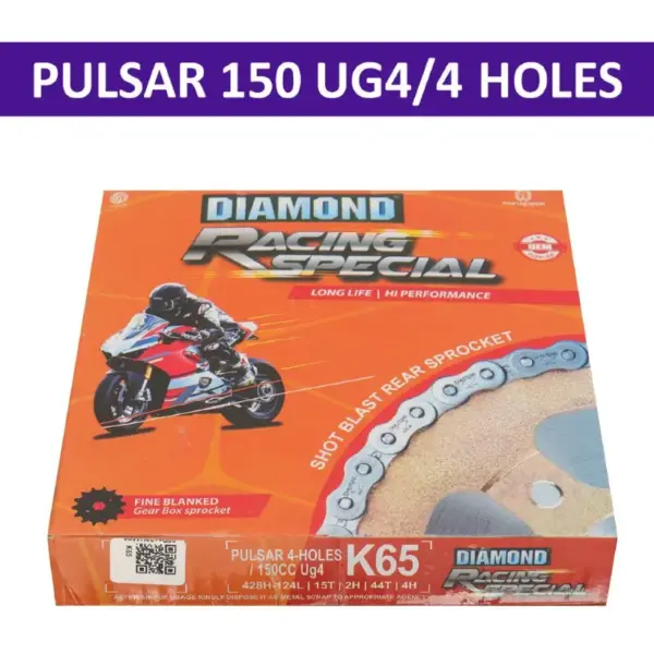 Diamond Chain Kit For Pulsar 150 Ug4, Pulsar 4 Holes - Image 2