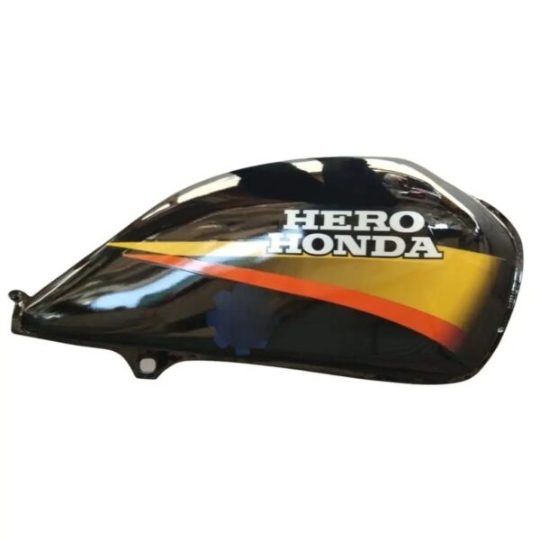 Petrol Tank For Hero Cd Dawn New Model (black/yellow Or Golden)