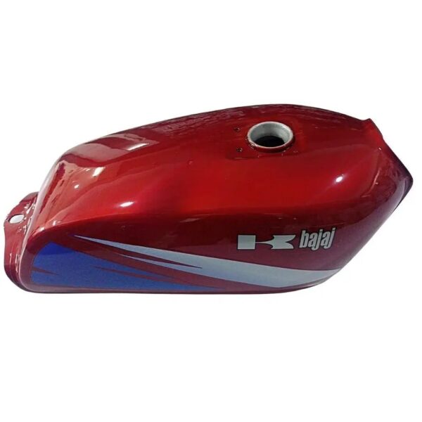 Petrol Tank For Kawasaki Bajaj 4s Champion | Kb4s | Red | Blue & White Sticker