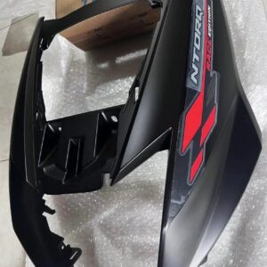 Front Panel Matt Black With Red Tapeset For TVS Ntorq 125 Racing Edition