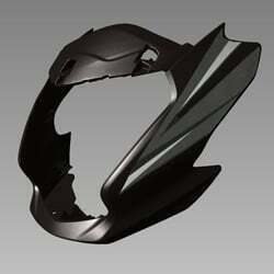 Front Visor (black Type-3) For Hero Passion Xpro