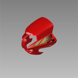 Front Visor Candy Blazing Red R-195c For Hf Deluxe | Hero