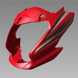 Front Visor ( Sports Red) For Hero Passion Xpro