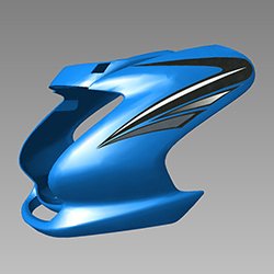 Front Visor Tbm Blue For Passion Pro Tr | Hero