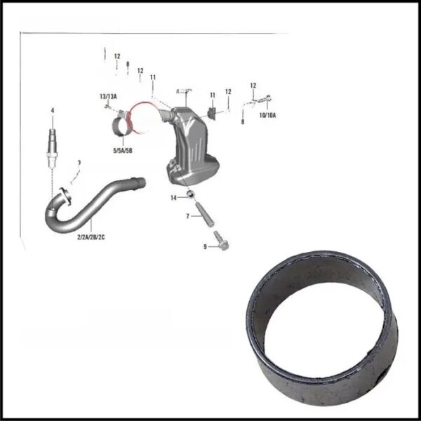 Gasket Muffler Pipe A - (jy591014)