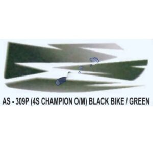 Graphics Sticker Set For Bajaj 4s Champion | Old Model | Black Vehicle | Both Sides