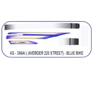 Graphics Sticker Set For Bajaj Avenger 220 Street | Blue Vehicle | Both Sides