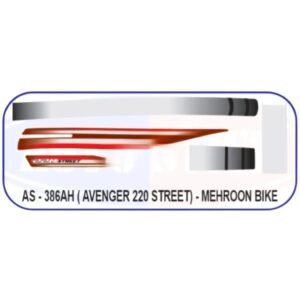 Graphics Sticker Set For Bajaj Avenger 220 Street | Maroon Vehicle | Both Sides