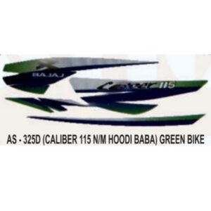 Graphics Sticker Set For Bajaj Caliber 115 | New Model | Hoodi Baba | Green Vehicle | Both Sides