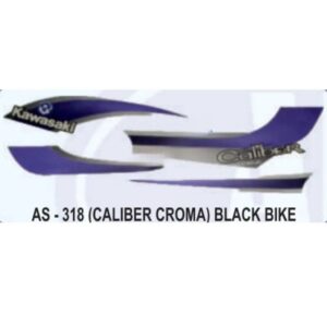 Graphics Sticker Set For Bajaj Caliber Croma | Black Vehicle | Both Sides