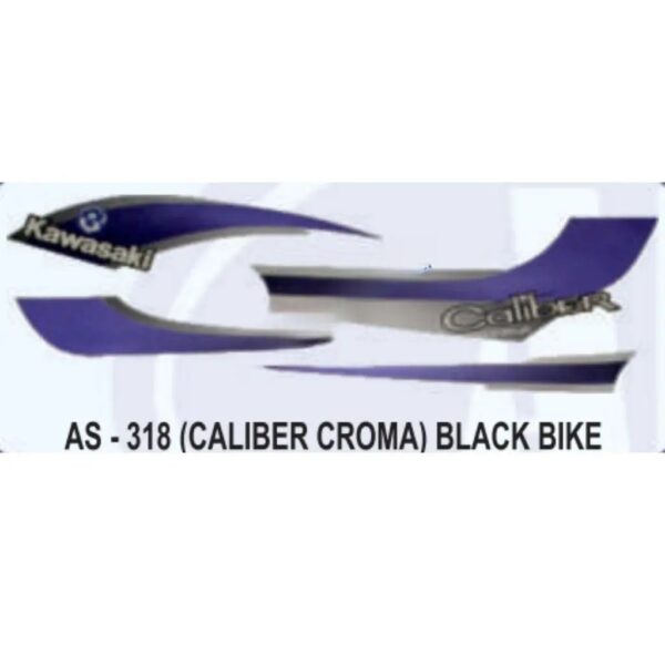 Graphics Sticker Set For Bajaj Caliber Croma | Black Vehicle | Both Sides
