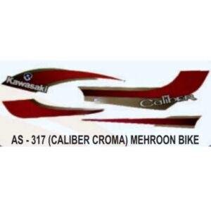 Graphics Sticker Set For Bajaj Caliber Croma | Mehroon Vehicle | Both Sides