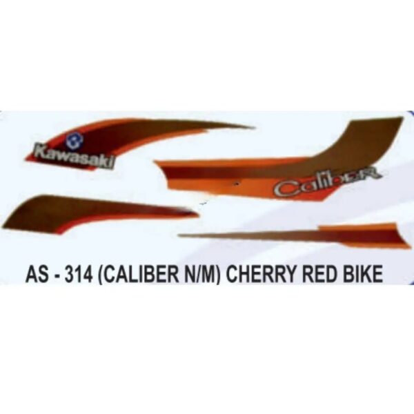 Graphics Sticker Set For Bajaj Caliber | New Model | Cherry Red Vehicle | Both Sides