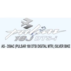 Graphics Sticker Set For Bajaj Pulsar 180cc Dtsi | Digital Meter | Silver Vehicle | Both Sides