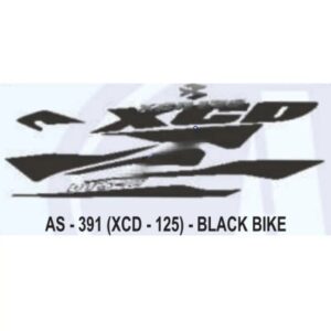 Graphics Sticker Set For Bajaj Xcd 125 | Black Vehicle | Both Sides