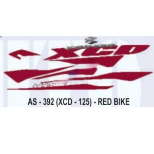 Graphics Sticker Set For Bajaj Xcd 125 | Red Vehicle | Both Sides