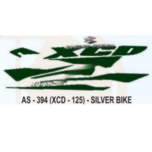 Graphics Sticker Set For Bajaj Xcd 125 | Silver Vehicle | Both Sides
