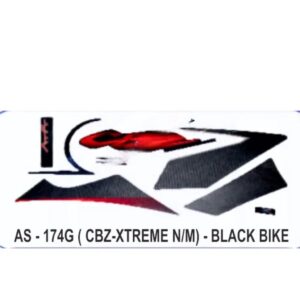 Graphics Sticker Set For Hero Cbz Xtreme | New Model | Black Vehicle | Both Sides