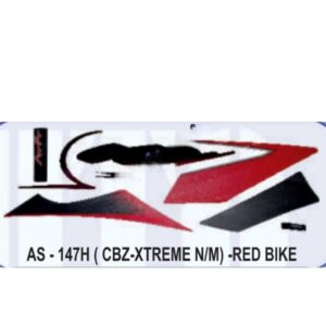 Graphics Sticker Set For Hero Cbz Xtreme | New Model | Red Vehicle | Both Sides