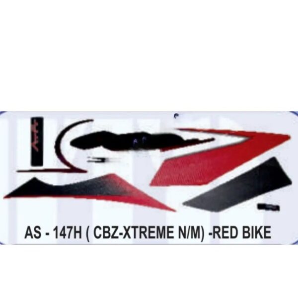 Graphics Sticker Set For Hero Cbz Xtreme | New Model | Red Vehicle | Both Sides