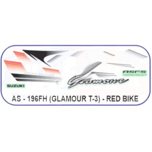 Graphics Sticker Set For Hero Glamour | Type 3 | Asfs | Red Vehicle | Both Sides