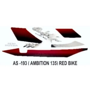 Graphics Sticker Set For Hero Honda Ambition | Red Vehicle | Both Sides