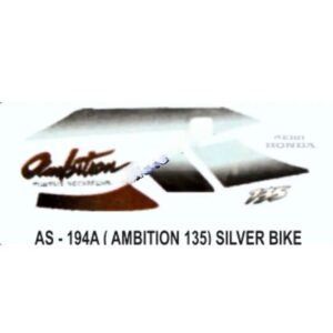 Graphics Sticker Set For Hero Honda Ambition | Silver Vehicle | Both Sides
