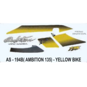 Graphics Sticker Set For Hero Honda Ambition | Yellow Vehicle | Both Sides