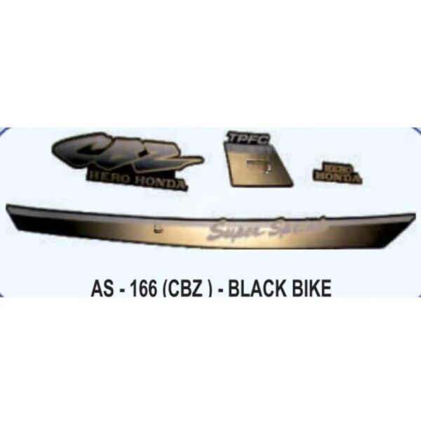 Graphics Sticker Set For Hero Honda Cbz | Black Vehicle | Both Sides