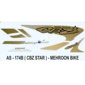 Graphics Sticker Set For Hero Honda Cbz Star | Mehroon Vehicle | Both Sides