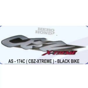 Graphics Sticker Set For Hero Honda Cbz Xtreme | Black Vehicle | Both Sides