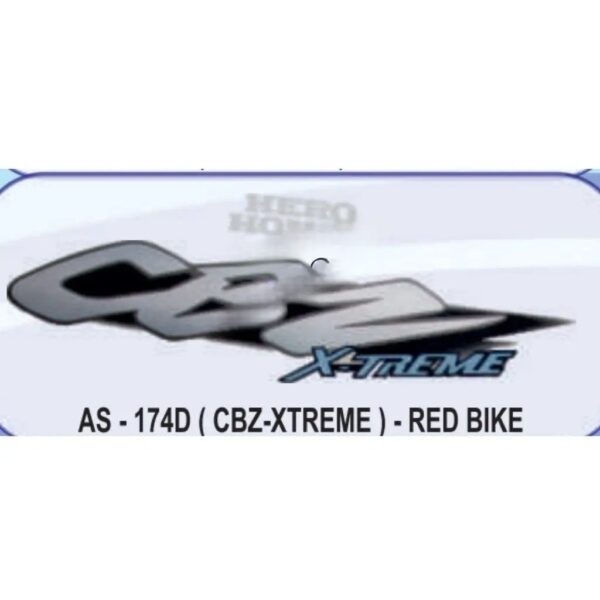 Graphics Sticker Set For Hero Honda Cbz Xtreme | Red Vehicle | Both Sides