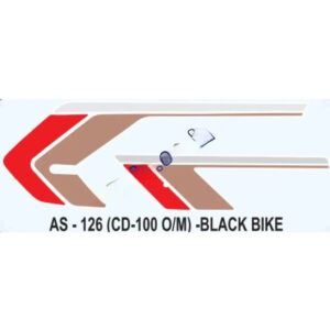 Graphics Sticker Set For Hero Honda Cd 100 | Old Model | Black Vehicle | Both Sides
