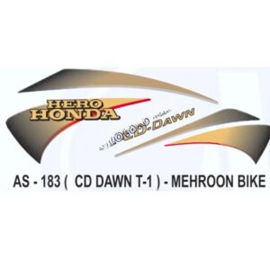 Graphics Sticker Set For Hero Honda Cd Dawn | Type 1 | Mehroon Vehicle | Both Sides