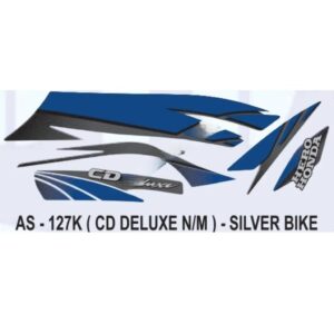 Graphics Sticker Set For Hero Honda Cd Deluxe | New Model | Silver Vehicle | Both Sides