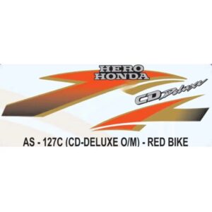 Graphics Sticker Set For Hero Honda Cd Deluxe | Old Model | Red Vehicle | Both Sides